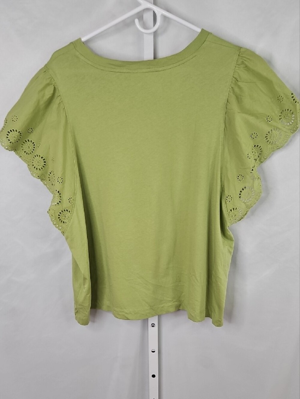 Old Navy Olive Eyelet Flutter Sleeve Top Size XXL NWT - Picture 9 of 9